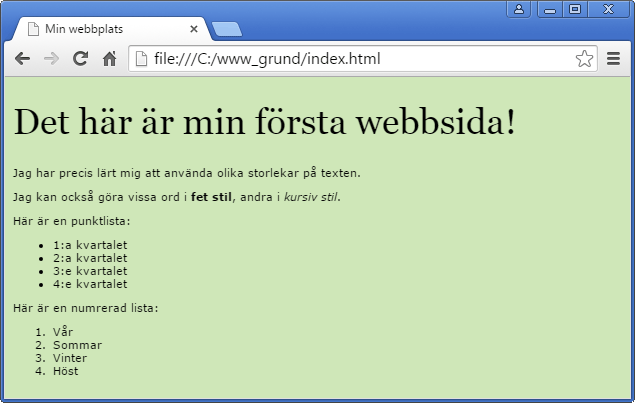 Webdesignskolan Html Grunderna